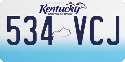 KY license plate 534VCJ
