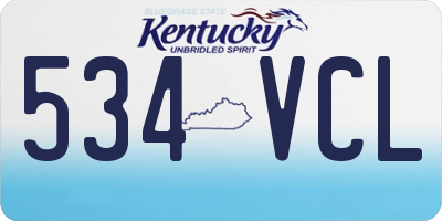 KY license plate 534VCL
