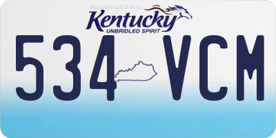 KY license plate 534VCM
