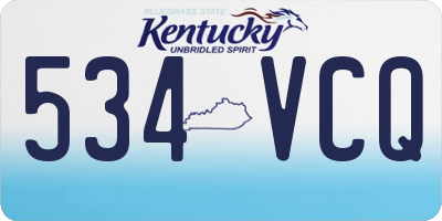 KY license plate 534VCQ