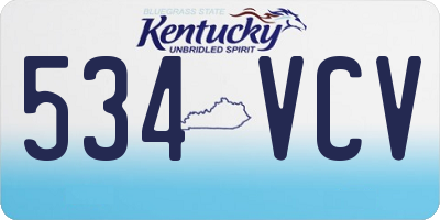 KY license plate 534VCV