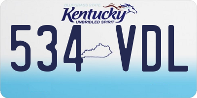 KY license plate 534VDL