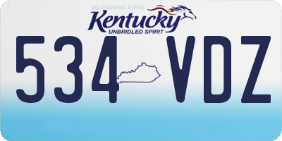 KY license plate 534VDZ