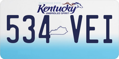 KY license plate 534VEI