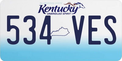 KY license plate 534VES