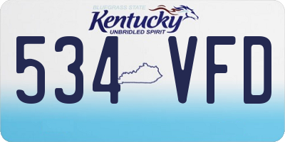 KY license plate 534VFD