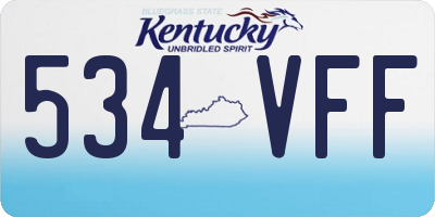 KY license plate 534VFF