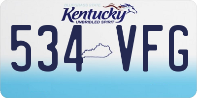 KY license plate 534VFG
