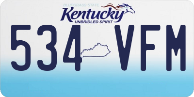 KY license plate 534VFM