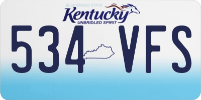 KY license plate 534VFS