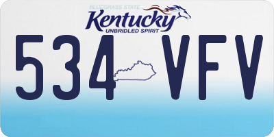 KY license plate 534VFV