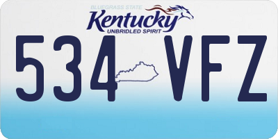 KY license plate 534VFZ
