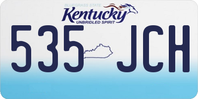 KY license plate 535JCH