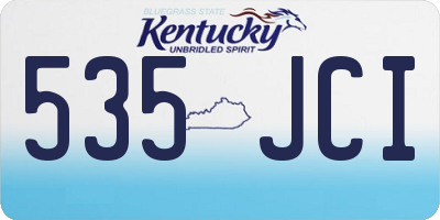 KY license plate 535JCI