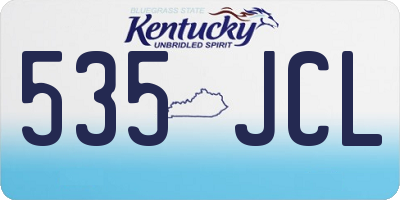 KY license plate 535JCL