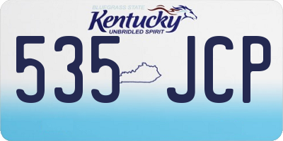 KY license plate 535JCP