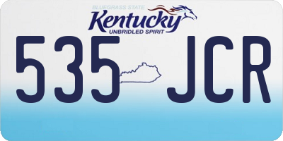 KY license plate 535JCR
