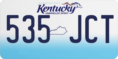 KY license plate 535JCT
