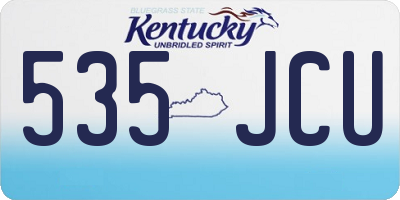 KY license plate 535JCU
