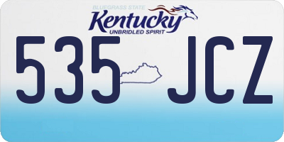 KY license plate 535JCZ