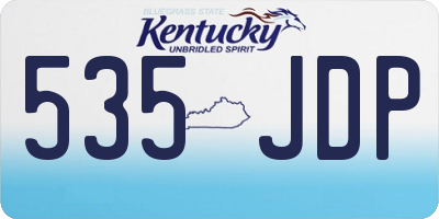 KY license plate 535JDP