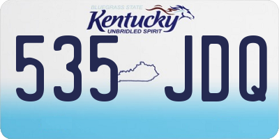 KY license plate 535JDQ