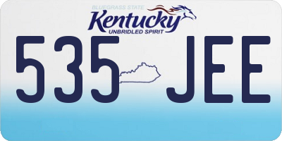 KY license plate 535JEE