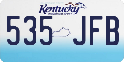 KY license plate 535JFB