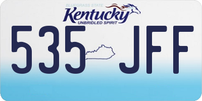 KY license plate 535JFF