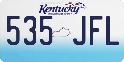 KY license plate 535JFL