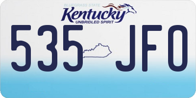 KY license plate 535JFO