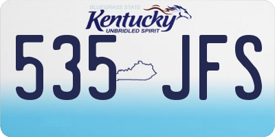 KY license plate 535JFS