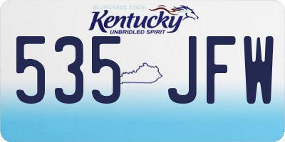 KY license plate 535JFW