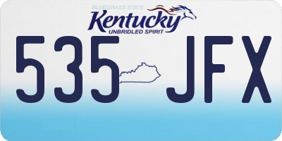 KY license plate 535JFX