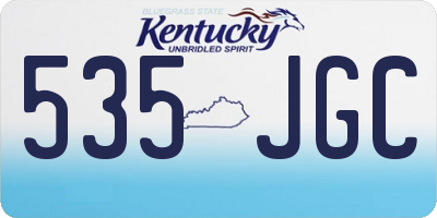 KY license plate 535JGC