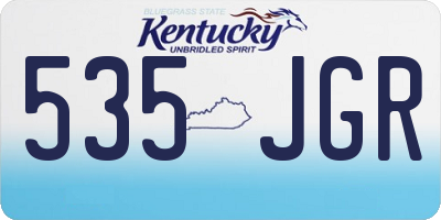 KY license plate 535JGR