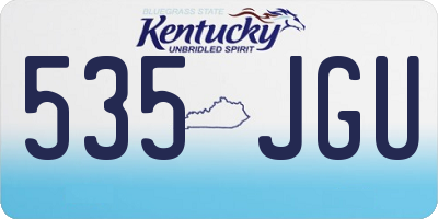 KY license plate 535JGU