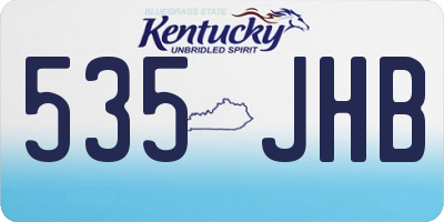 KY license plate 535JHB