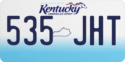 KY license plate 535JHT