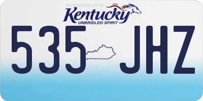 KY license plate 535JHZ