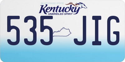 KY license plate 535JIG