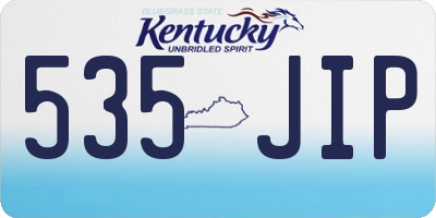 KY license plate 535JIP