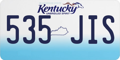 KY license plate 535JIS