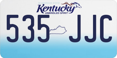 KY license plate 535JJC