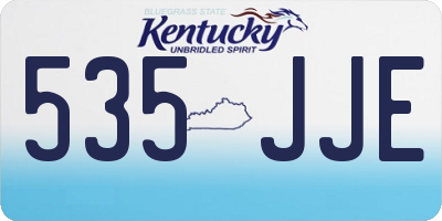 KY license plate 535JJE