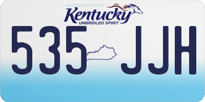 KY license plate 535JJH