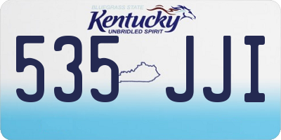 KY license plate 535JJI