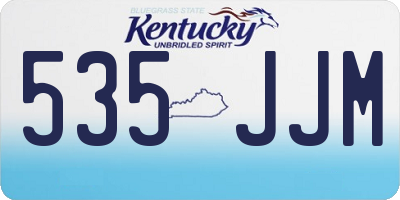 KY license plate 535JJM