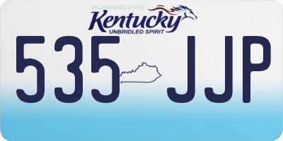 KY license plate 535JJP