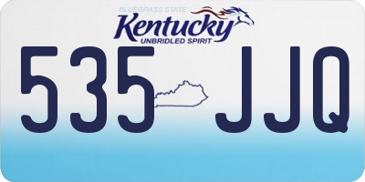 KY license plate 535JJQ